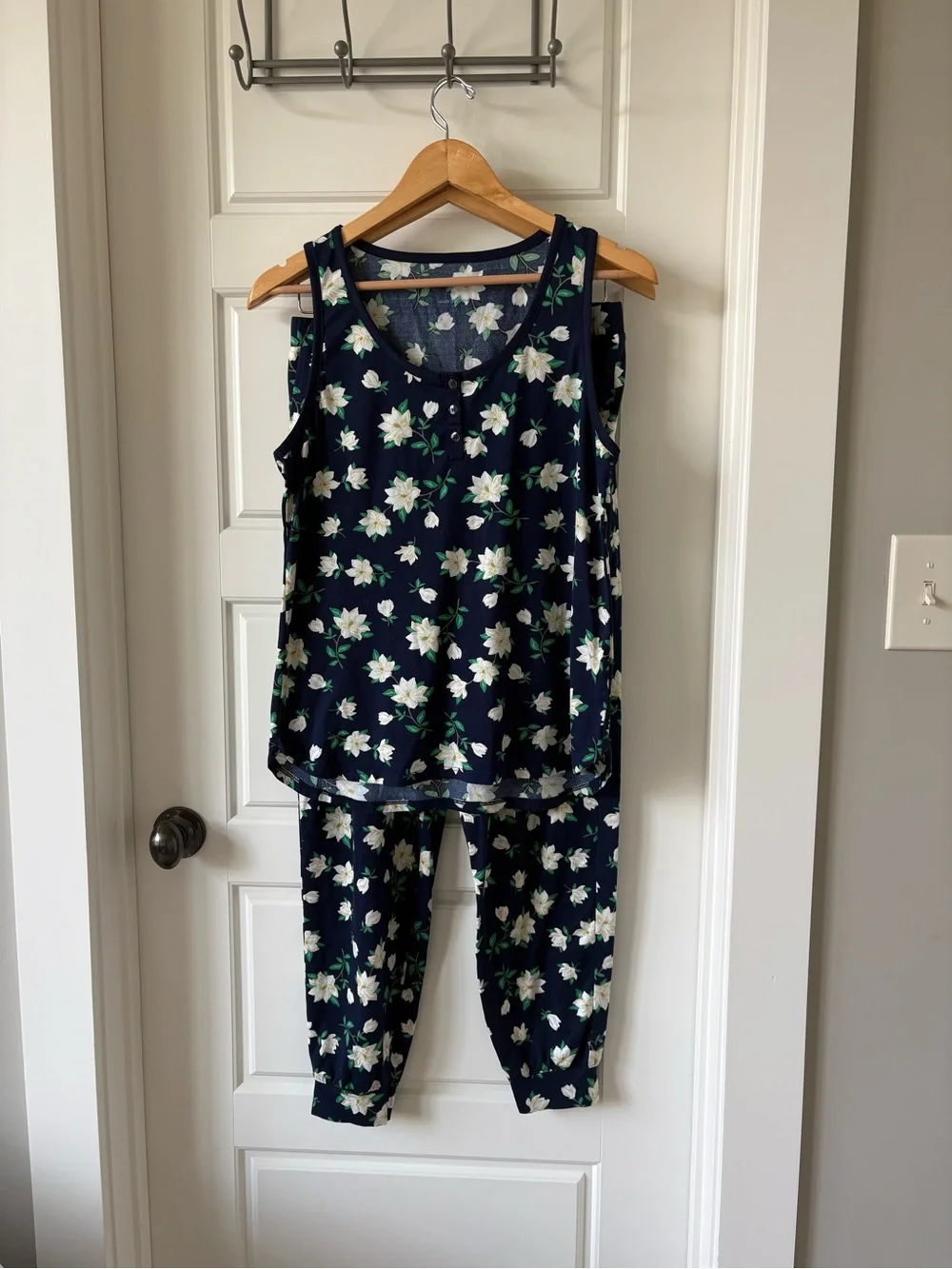 Draper James Navy Magnolia Print Pajama Set Size S